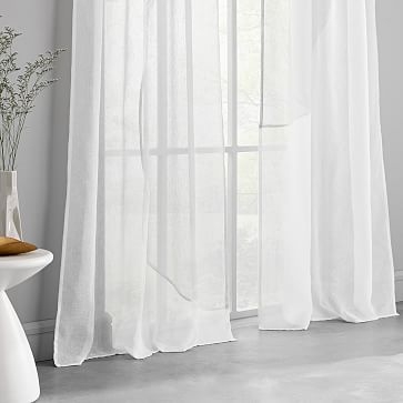 Modern Circle Contrast Curtain, Set of 2, Stone White,/Frost Gray, 48"x108" - Image 1
