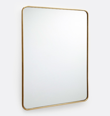 30" x 42" Rounded Rectangle Metal Framed Mirror - Image 0