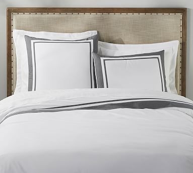Parker Organic Percale Duvet Cover, Twin/Twin XL, Flagstone - Image 0