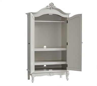 Evie Changing Table Armoire, Vintage Gray - Image 1