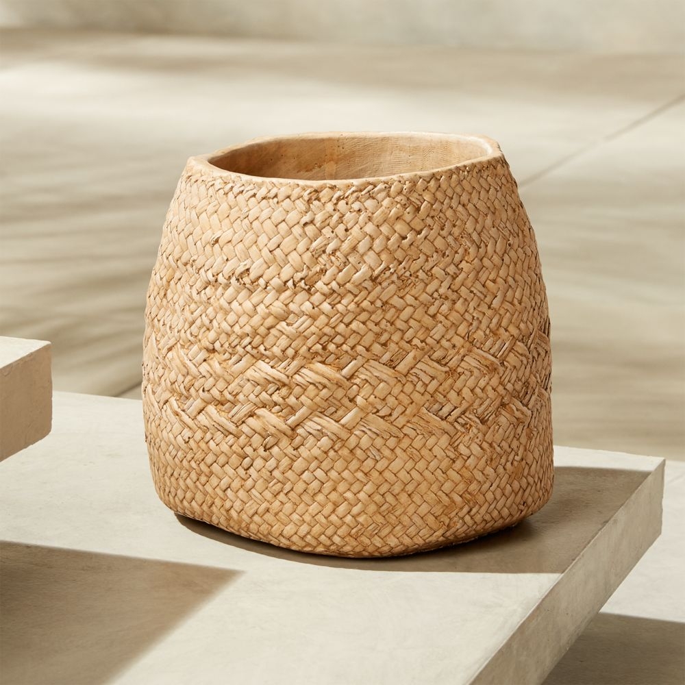 Cement Basket Small Planter - Image 1