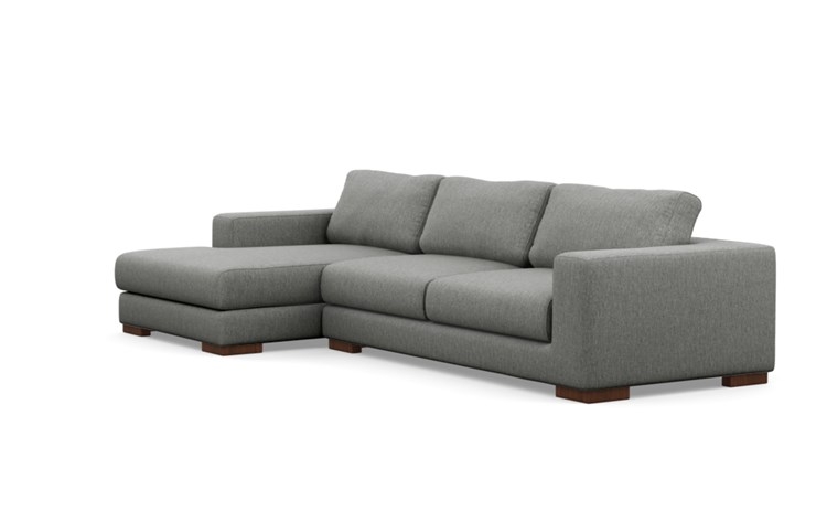 Henry Chaise Sectional with Plow Fabric and Oiled Walnut legs - Image 4
