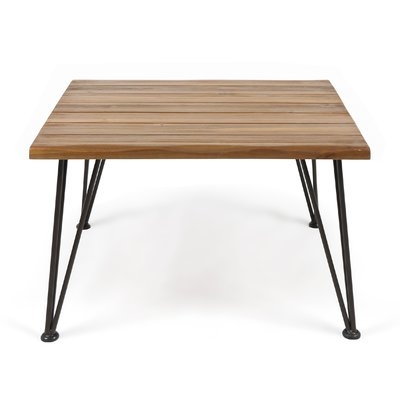 Hansell Outdoor Industrial Wooden Coffee Table - Image 0