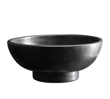 Orion Handcrafted Terra Cotta Bowl, Black, Large - Image 0