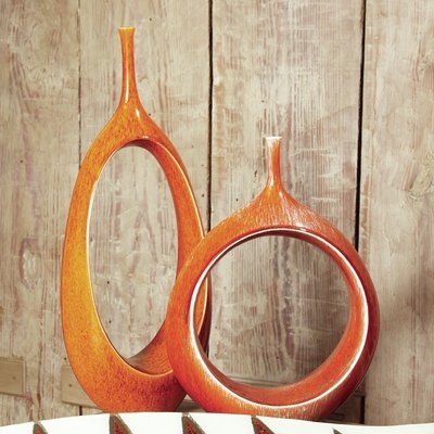 Open Oval Ring Floor Vase - Image 0
