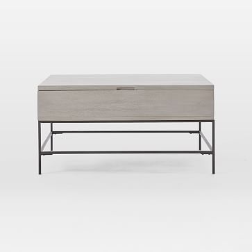 Industrial Storage Pop-Up Coffee Table, Gray - Image 5