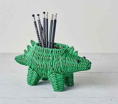 Woven Pencil Holder, Dinosaur - Image 0