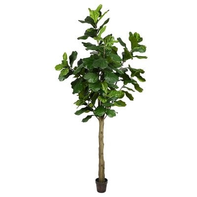 Artificial Fiddle leaf Fig Tree in Pot, 96" - Image 0
