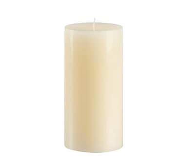 Unscented Wax Pillar Candle, 3"x6" - Ivory - Image 0