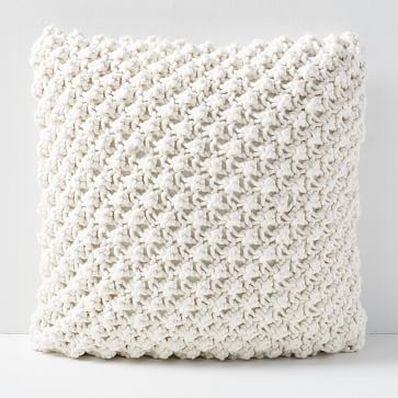 Bobble Knit Cotton Canvas Pillow Cover Set - Image 4