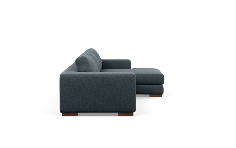 Henry Right Sectional with Blue Rain Fabric, extended chaise, and Oiled Walnut legs - Image 2