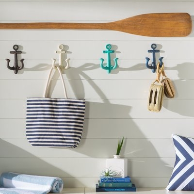 Stonehaven Anchor 4 Piece Metal Wall Hook Set - Image 1