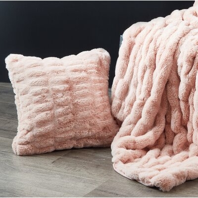 Lam Sculpted Faux Fur Throw Pillow - Image 0