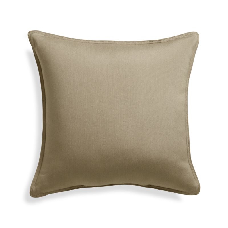 Sunbrella ® Canvas Stone 20" Sq. Outdoor Pillow - Image 1