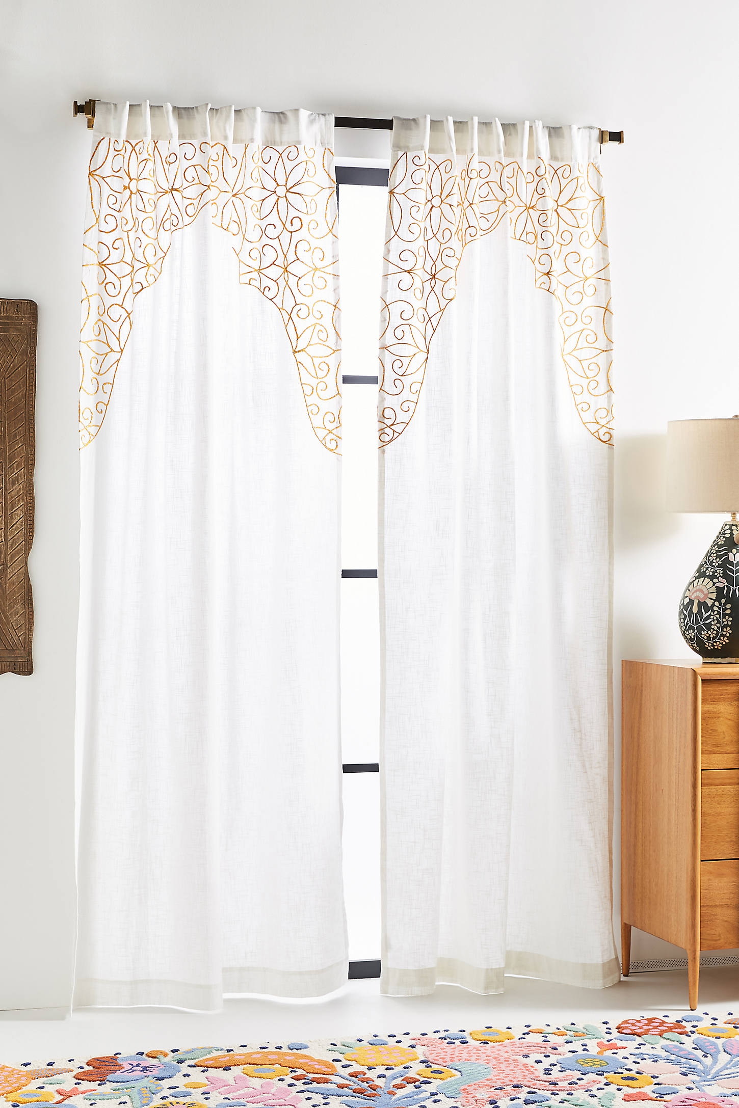 Embroidered Betina Curtain-96" - Image 0