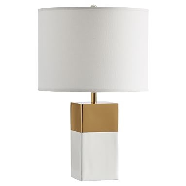 Dipped Metal Table Lamp, White - Image 0