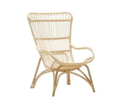 Monet Rattan Chair, Taupe - Image 4
