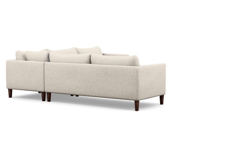 Owens Corner Sectional with Beige Wheat Fabric and Oiled Walnut legs - Image 1