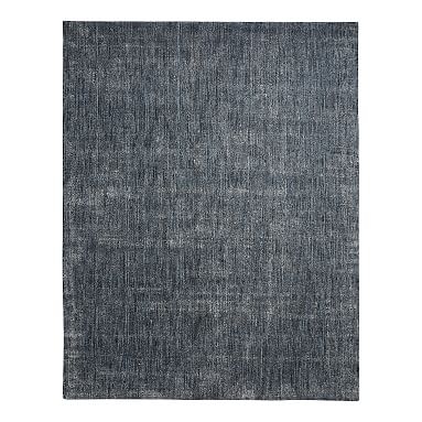 Marled Wool Rug, 8'x10', Navy - Image 0