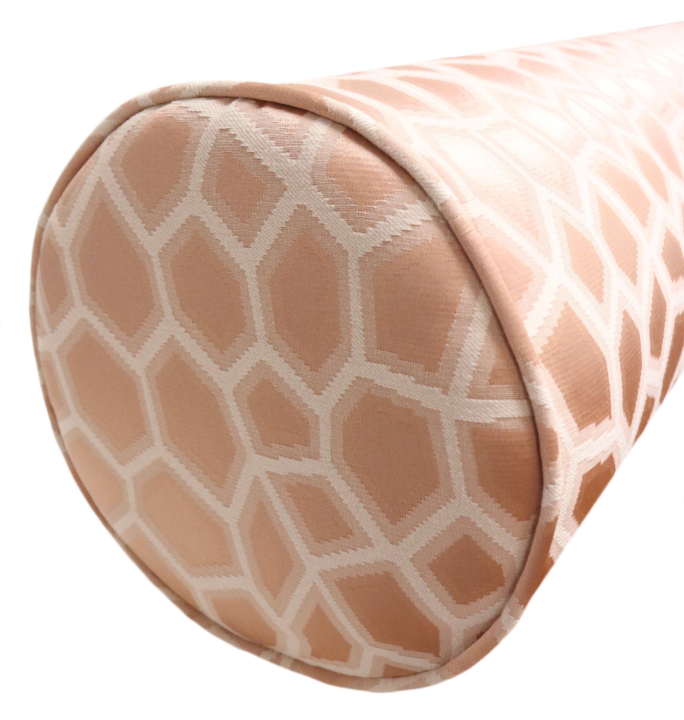 THE BOLSTER :: FAUX SILK SAFARI // BLUSH - QUEEN // 9" X 36" - Image 2
