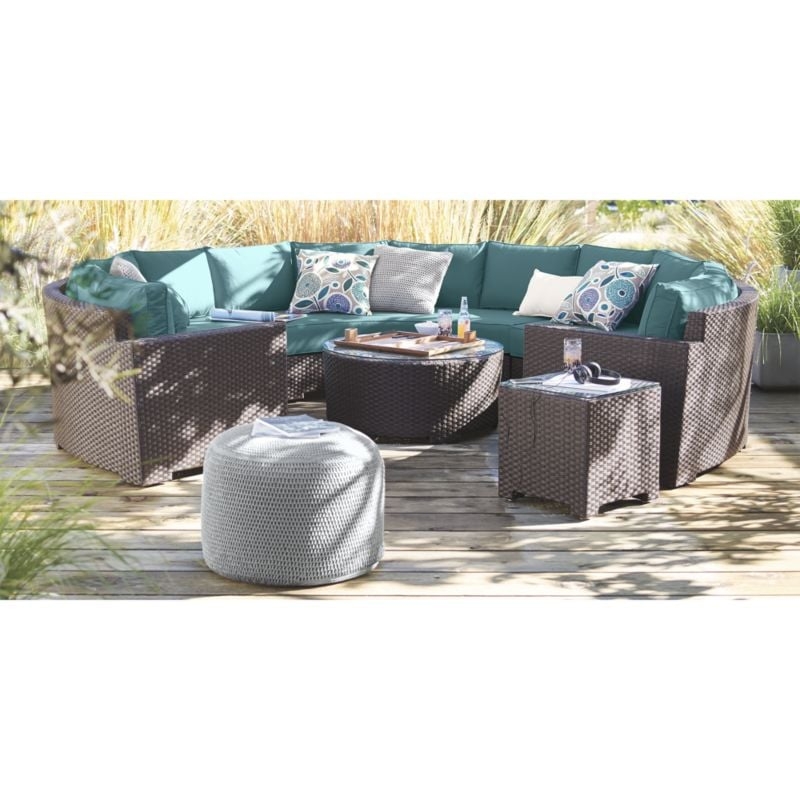 Sunbrella ® 20"x13" White Sand Outdoor Lumbar Pillow - Image 4