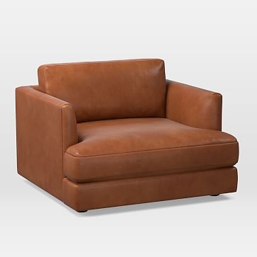 Haven Chair And A Half, Nut, Saddle Leather - Image 0