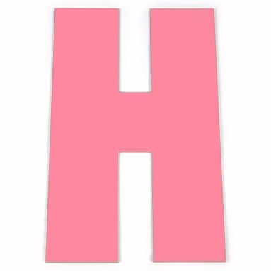 Taylor Wall Letters, Letter H, 30" Painted Pink - Image 0