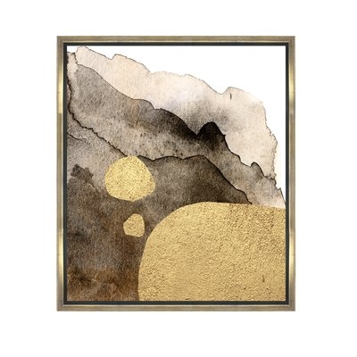 'Tintas de Oro' Abstract Wall Art in Brown - Image 0