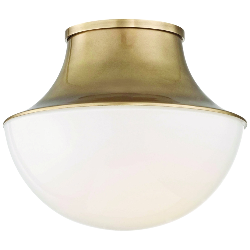Hudson Valley Lettie 10 3/4"W Aged Brass LED Ceiling Light - Style # 24M98 - Image 0