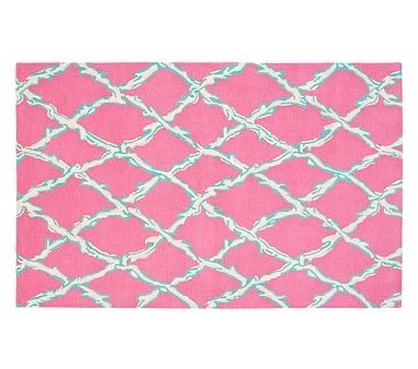 Lilly Pulitzer Deep Dive Trellis Rug, 8x10', Pink - Image 0