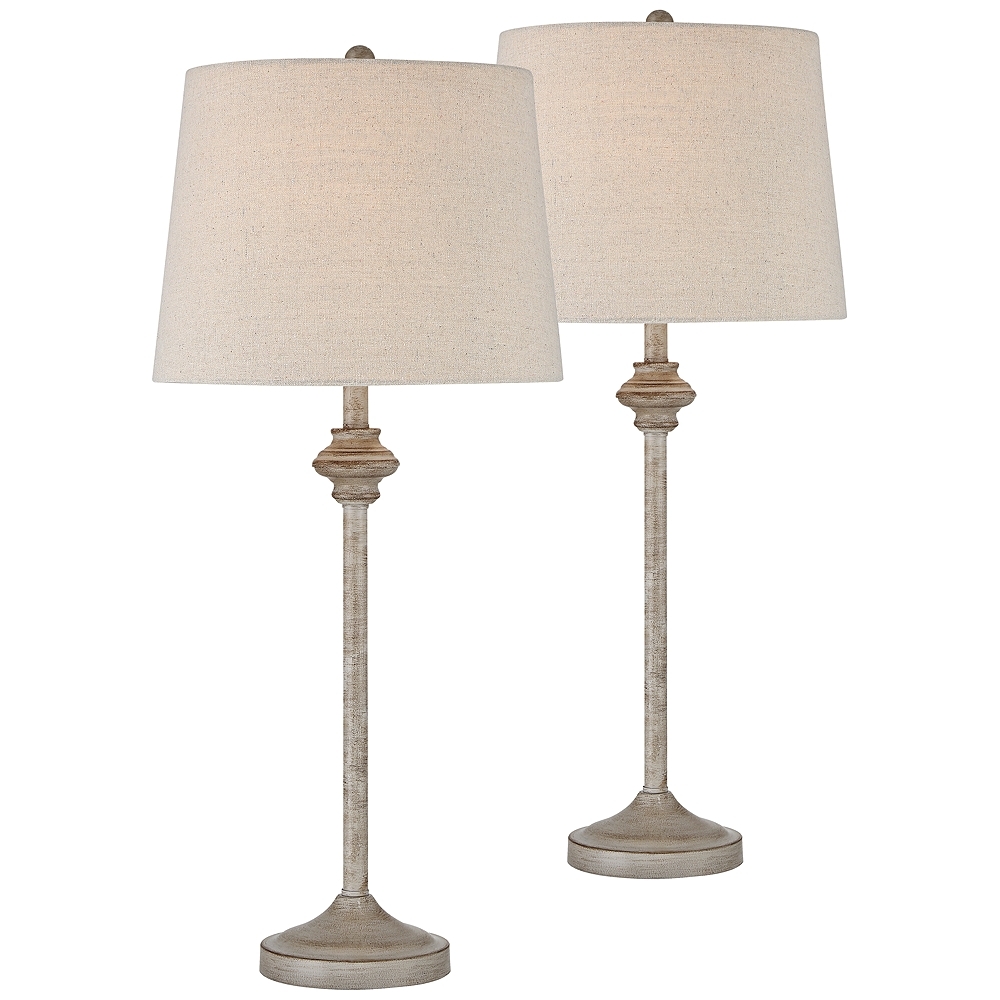 Lynn Beige Buffet Table Lamps Set of 2 - Style # 67Y77 - Image 0