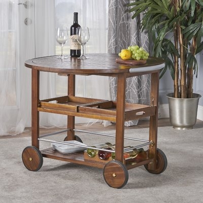 Porsha Wood Bar Cart - Image 0