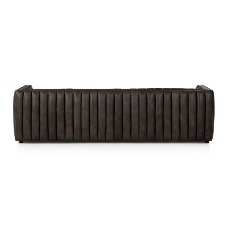 Cosima Leather Channel Tufted Sofa - Image 4