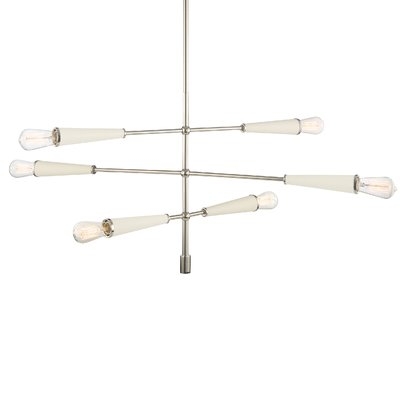 Wenner 6-Light Sputnik Modern Linear Chandelier - Image 0