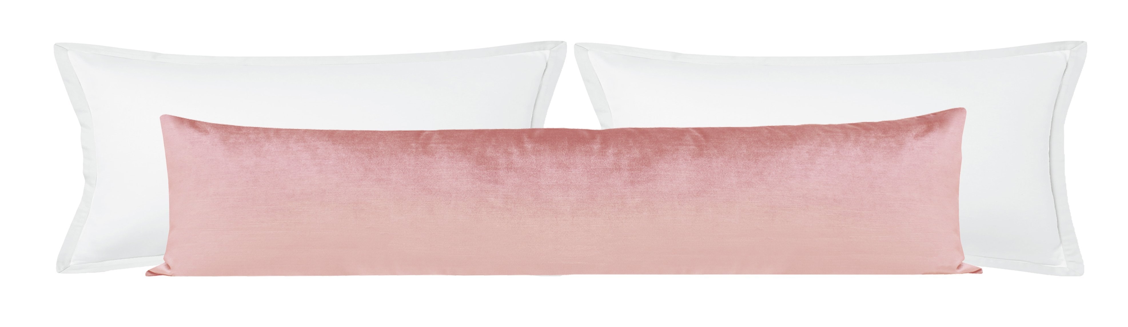 THE XL LUMBAR :: FAUX SILK VELVET // PINK PEONY - 14" X 48" - Image 0