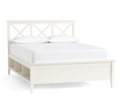Clara Storage Lattice Bed, Sky White, Queen - Image 2