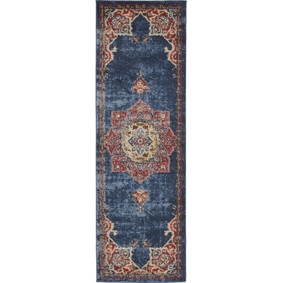 Dulin Blue/Rust Red Area Rug - Image 0