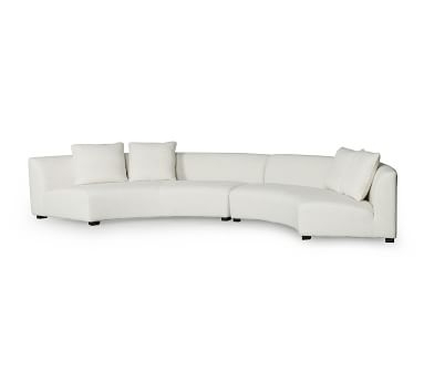 Cambria 2-Piece Rounded Sectional, Down Blend Wrapped Cushions, Dover Crescent - Image 3
