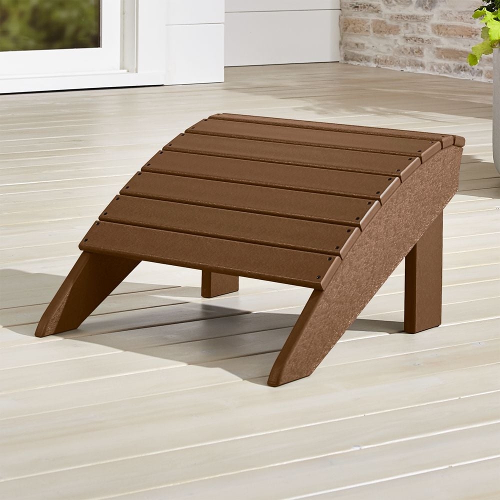 Vista II Teak Outdoor Adirondack Ottoman by POLYWOOD® - Image 0