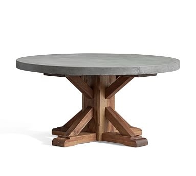Abbott Round Coffee Table, Brown - Image 0