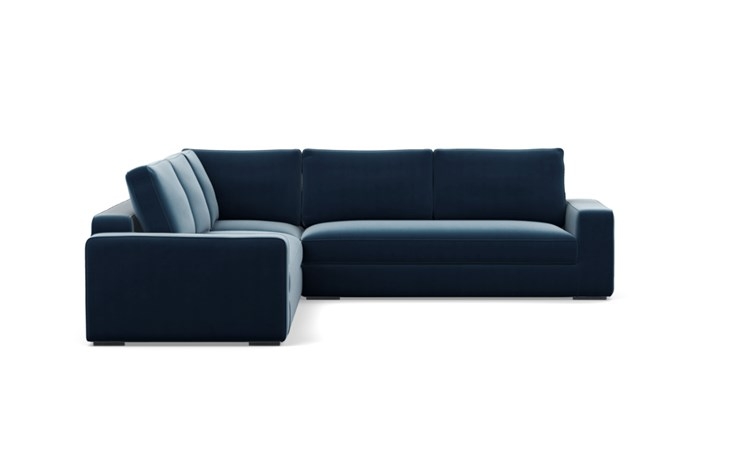 Ainsley Corner Sectional with Sapphire Fabric and Matte Black legs - Image 2