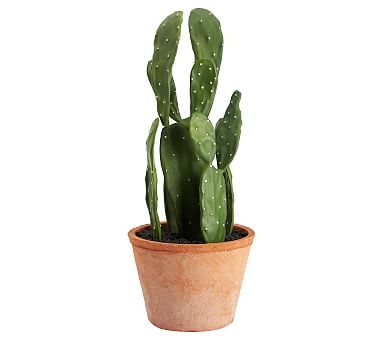Faux Potted Opuntia Cactus, XS - Image 0