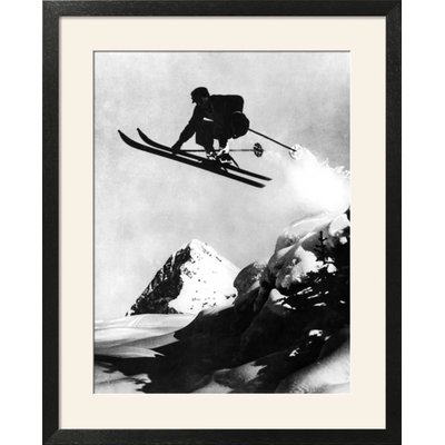 'Flying Skier!' Framed Graphic Art Print' Framed Graphic Art Print - Image 0