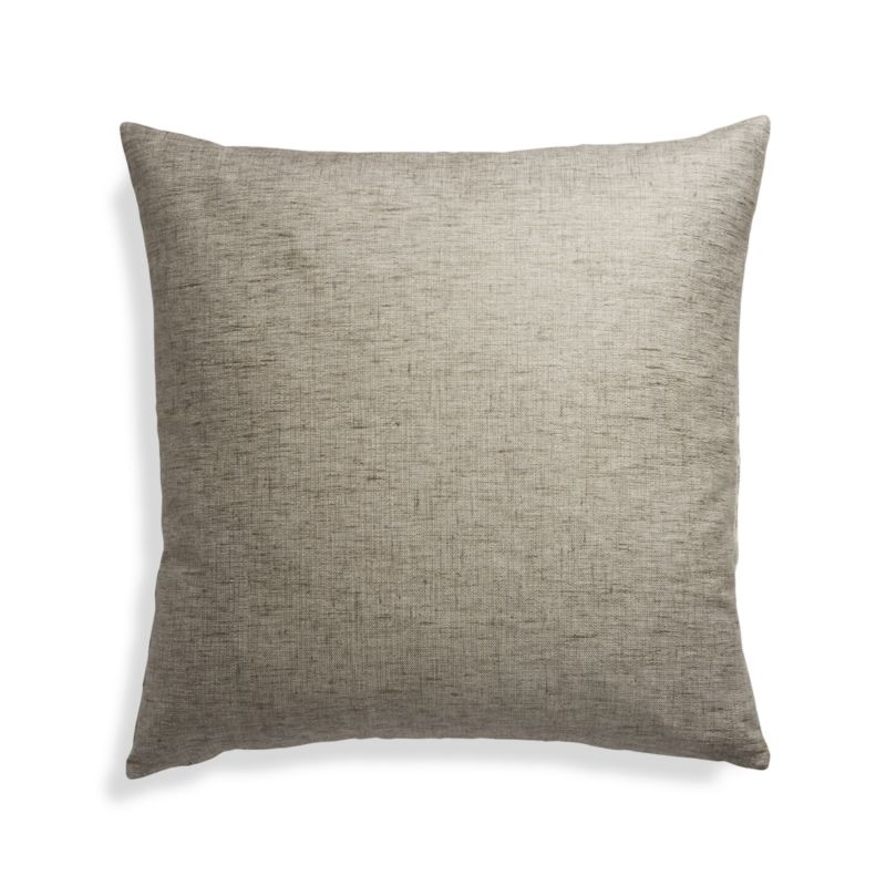 Sander Grey Embroidered Pillow with Down-Alternative Insert 23" - Image 4