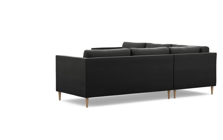 Oliver Corner Sectional with Smoke Fabric and Natural Oak legs - Image 4