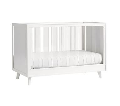 Sloan Acrylic Convertible Crib, Simply White, In-Home Delivery - Image 0