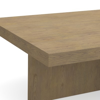 Oak Plank Rectangular Coffee Table, 63", Weathered Oak, Brown - Image 4