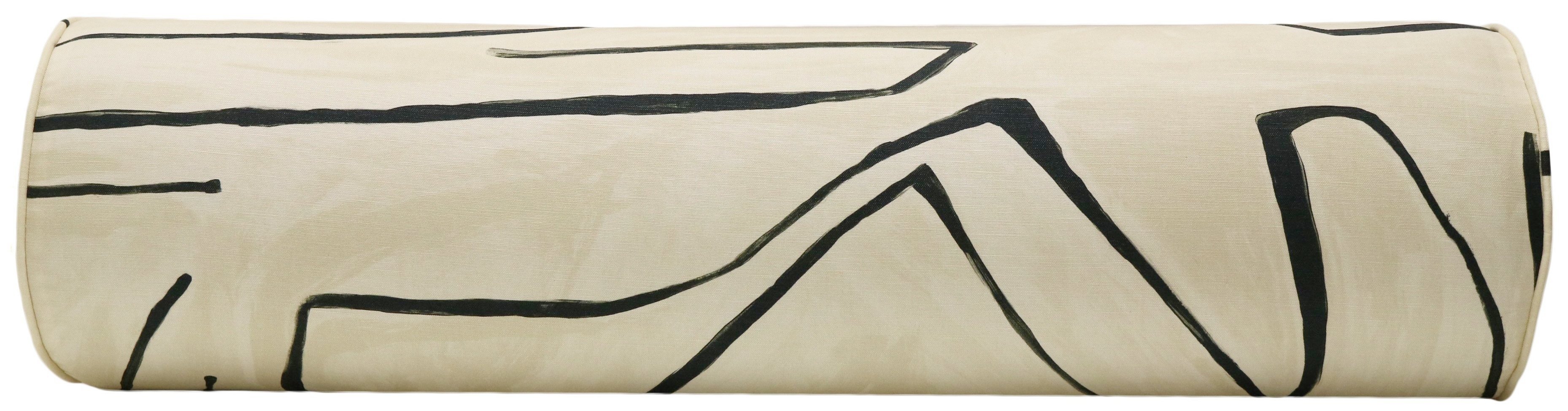 THE BOLSTER :: GRAFFITO // LINEN + ONYX | KELLY WEARSTLER - Sample 4" X 4" - Image 1
