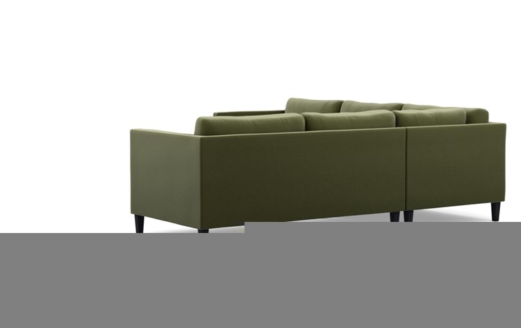 Charly Sectionals with Smoke Fabric and Painted Black legs - Image 1