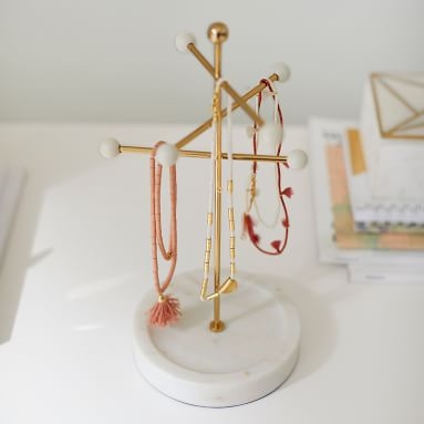 Marble and Gold Necklace Holder - Image 1